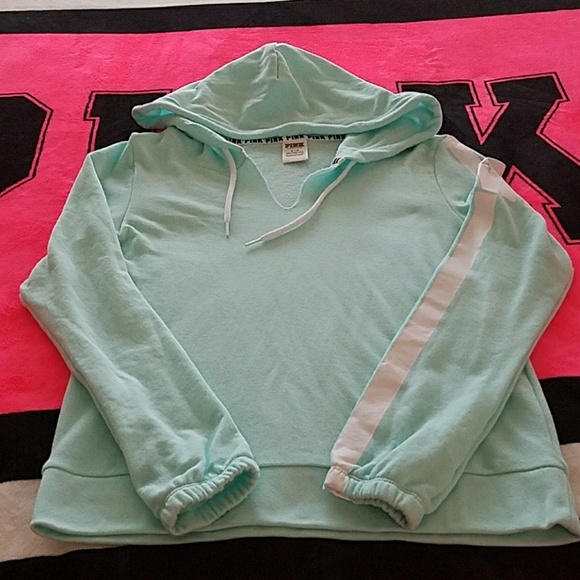 PINK Victoria's Secret Tops - VS Pink Splitneck  Pullover Hoodie